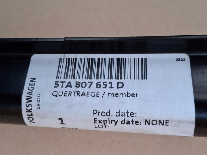 фото №11, Vw touran iii 5ta 15- балка бампера перед поперечина абсорбер новый