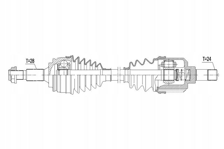 фото №2, Полуось приводная peugeot 308 ii 13- левая 6b тип mc/