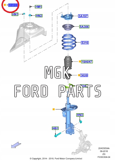 фото №7, Амортизатор перед mustang 2015-17 / 17 1919409