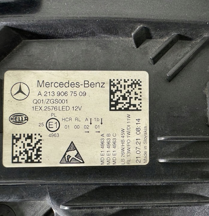 фото №13, Mercedes e-klasa рестайлінг w213 a213 повний led лампа ліва права перед фари
