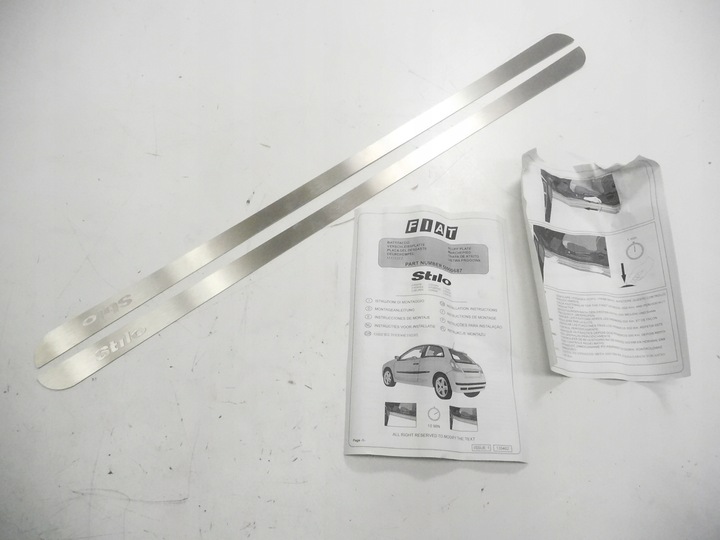 фото №3, Эмблемы накладки порога fiat stilo 2003-2007