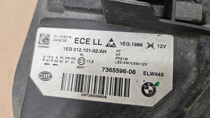 фото №12, Лампа права перед передня bmw seria 3 f30 f31 звичайна 7365596-08