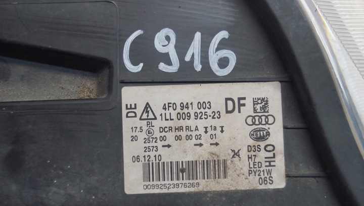 фото №14, Лампа левый перед audi a6 c6 рестайлинг ксенон 4f0941003df