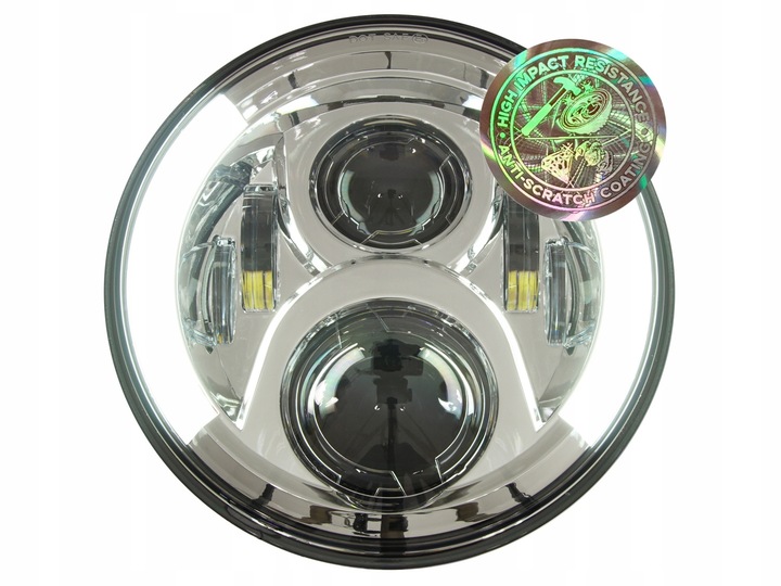 фото №7, Лампа 7 дюймов з drl anti-scratch led osram 144 lm/w 17/27w низкий потребление хром