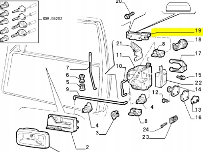 фото №8, Ручка двери левые перед / зад fiat punto oem номер 46417919
