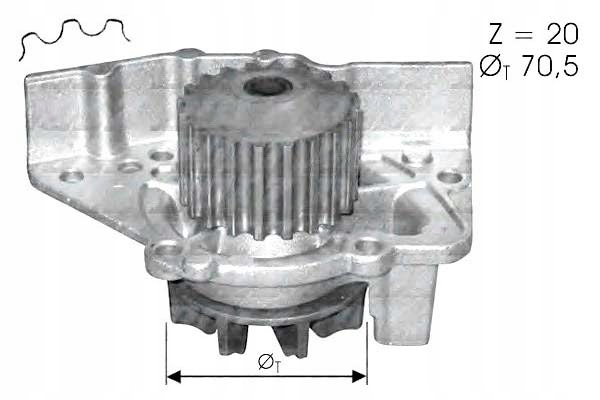 фото №10, Водяной насос suzuki evasion 1.9 td 3/95-7/00 jumpy 1