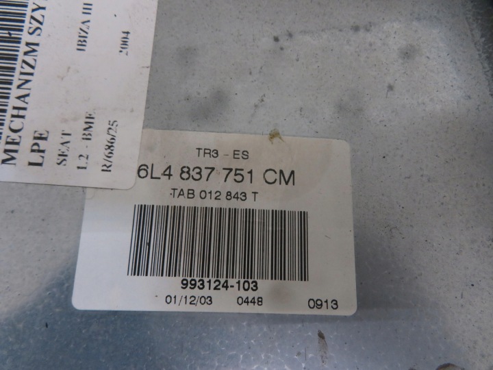 фото №10, Підйомник вікна ліве передній seat ibiza iii 6l1 6l4837751cm 6q2959802a