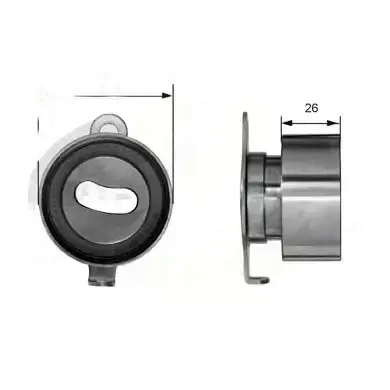 фото №1, Ролик натягувач ремінь розподільний вал t41011 gates honda