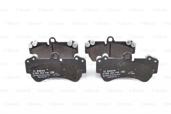 фото №16, Гальмівні колодки ham. vw p. touareg 4,2 v8/cayenne bosch 0986424740