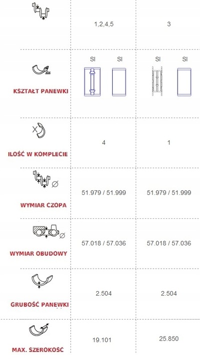 фото №2, Вкладыши главные ford escort mazda 2.0 2.3 16v mv
