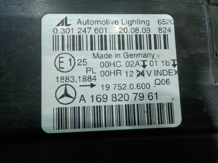 фото №6, Mercedes w245 w169 рестайлінг 09r 1.5 b 5d фара ліва перед a169-820-7961