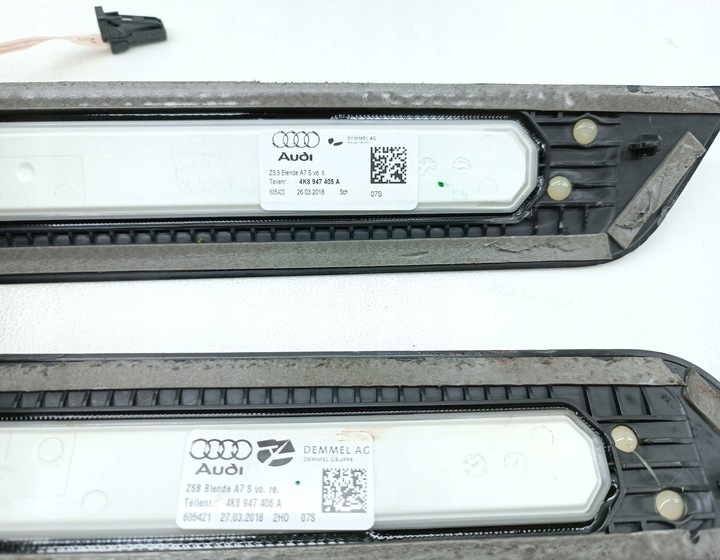 фото №6, Планки порогові комплект підсвічуваний led s-line audi a7 c8 4k8947405a