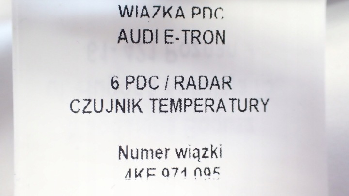 фото №13, Новая жгут 6pdc cz. температуры радар audi e-tron 4ke971095ba + датчики