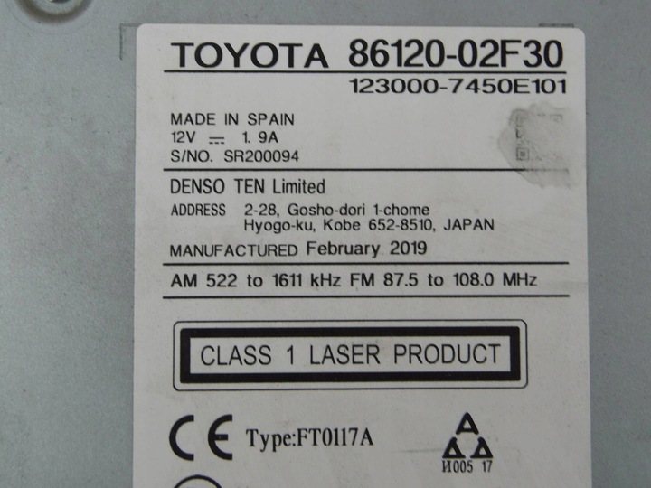 фото №8, Toyota corolla e21 2018-2022 радіо cd 100827 86120-02f30