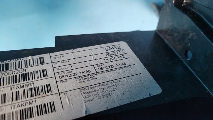 фото №7, Bmw x3 g01 sdrive30i lci 23r торпедо консоль раздаточная 9630987