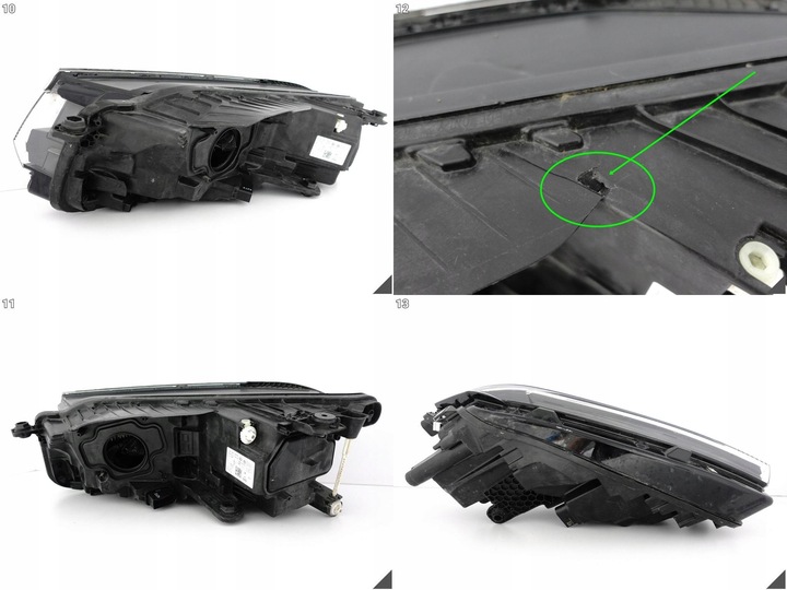 фото №11, Vw touareg 3 iii 760 761 cr7 18- лампа полный led правая перед европа 036b