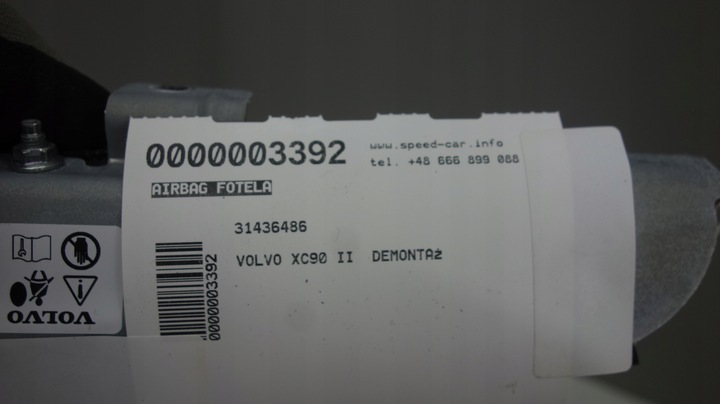фото №5, Volvo xc90 ii подушка безпеки сидіння права 31436486
