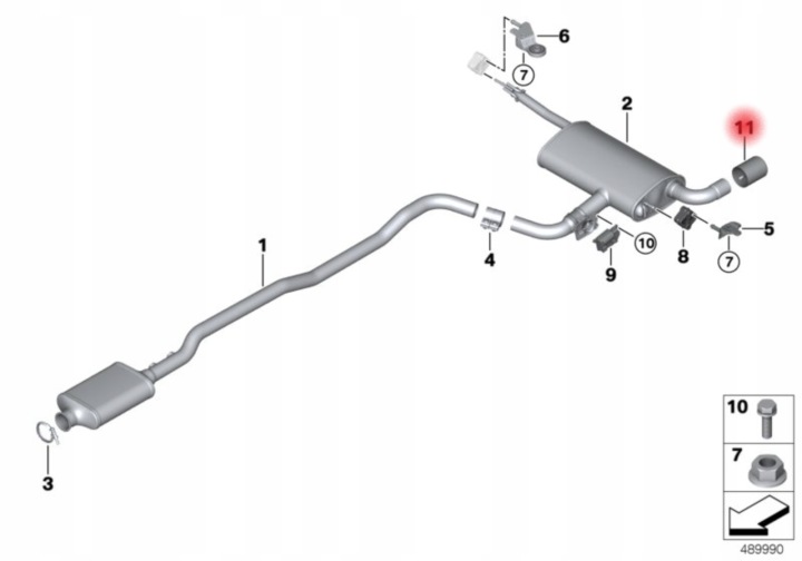 фото №8, Bmw 1 f40, x1 f48 lci захист наконечник вихлоп хром 18308668527, 8668527