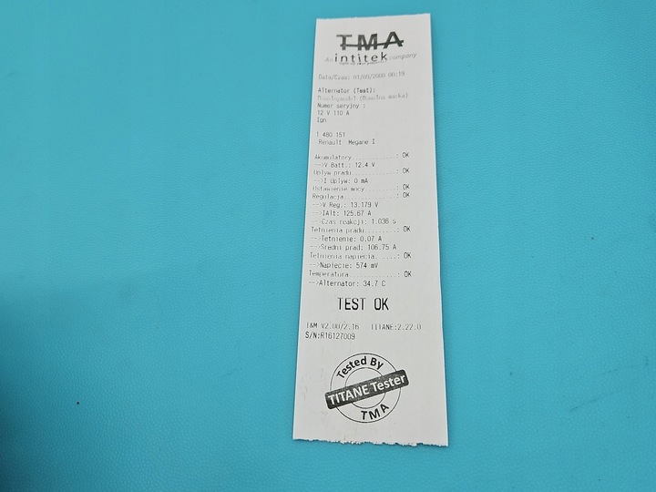 фото №8, Тест генератор renault megane i s542466a 1.9 dci