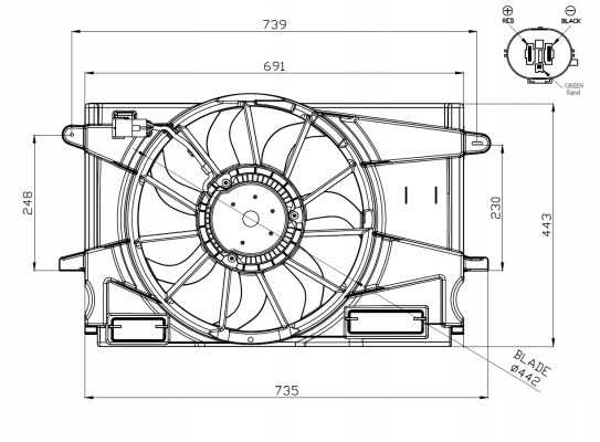 фото №2, Вентилятори радіатор nrf 47951