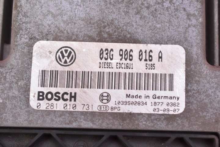 фото №7, Блок керування двигуном (ecu) 03g906016a 0281010731 vw golf 5 v 1.9 tdi 90 km 03-09