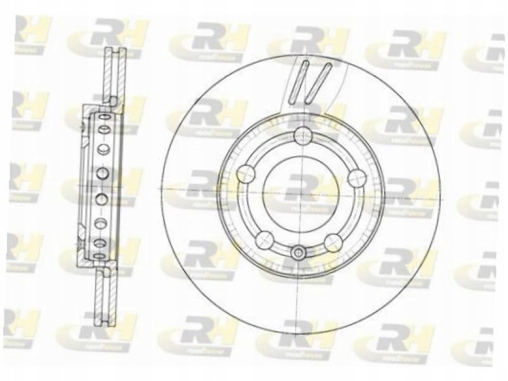фото №2, Диски перед vw polo iv mk4 1.2-1.9 01-09 fox 1.2 1.4 05-11