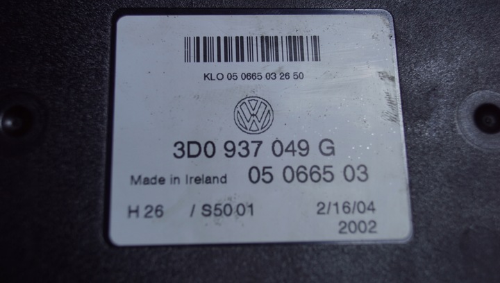 фото №10, Модуль комфорта vw phaeton 3d0937049g