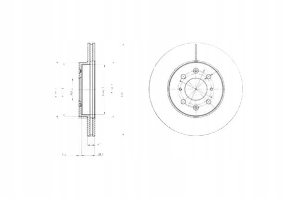 фото №1, Delphi диски тормозные 2szt honda city civic iv c