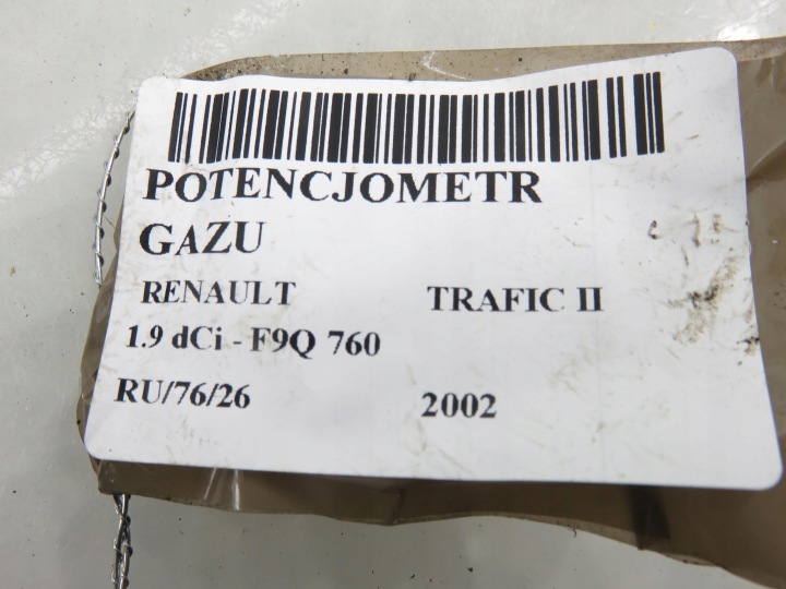 фото №6, Потенціометр газу renault trafic ii 1.9 dci 7700313060 6pv00811914