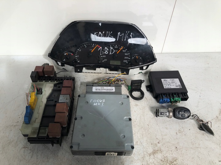 фото №1, Блок управления набор стартовый ford focus mk1 1.8 tddi 1s4f-12a650-ae