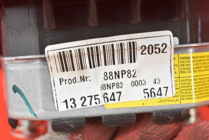 фото №8, Подушка безопасности подушка безопасности водителя 13275647 opel insignia a 08-17