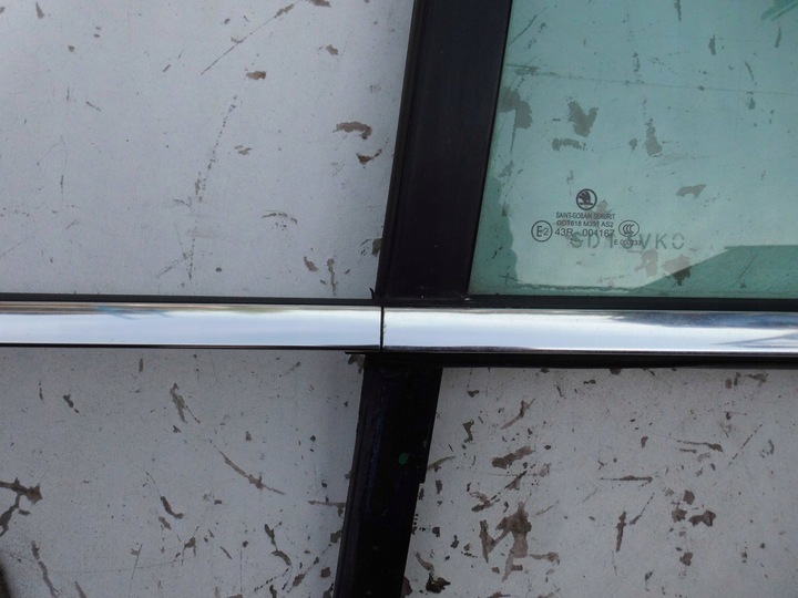 фото №8, Прокладка рамки двері скло хром skoda superb ii sedan ліва задня оригінал