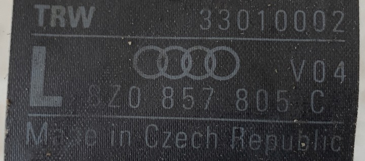 фото №3, # pas безопасности левый зад audi a2 8z0857805c