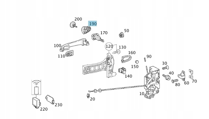 фото №1, Оригинальная накладка вкладыши замка mercedes