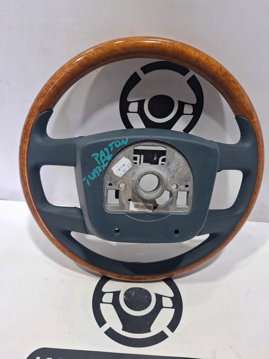 фото №6, Руль vw touareg 7l / phaeton дерево светлый+ кожа серый nr135