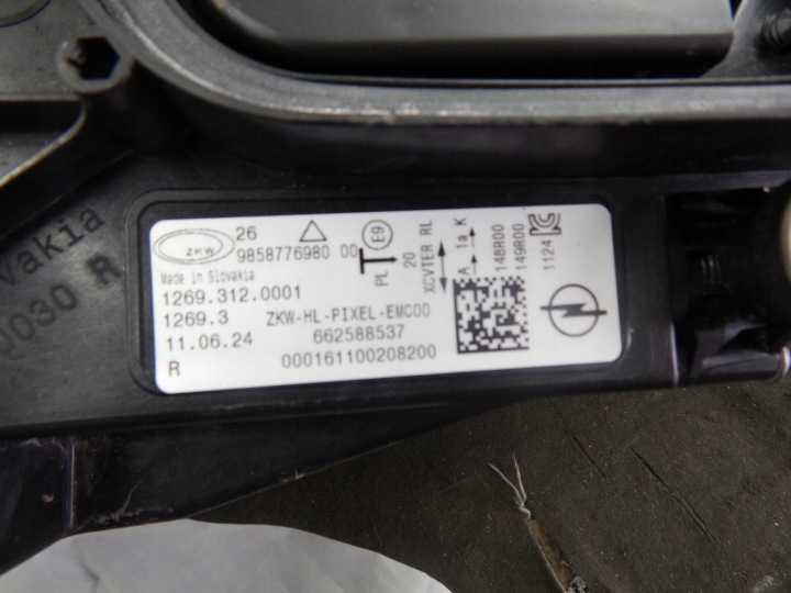 фото №12, Opel astra 6 vi l фара праве перед права передня 9858776980 оригінал eu