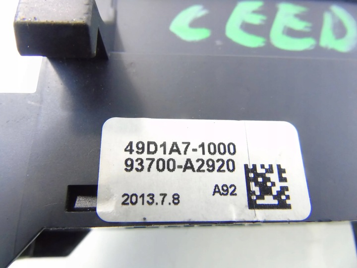 фото №6, Панель перемикач centralengo замка kia ceed ii 93700-a2920