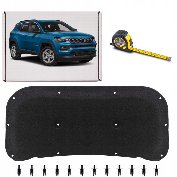 фото №1, Jeep compass ii mp 17-20 передний рестайлинг шумоизоляция капота 68244280aa + клипсы