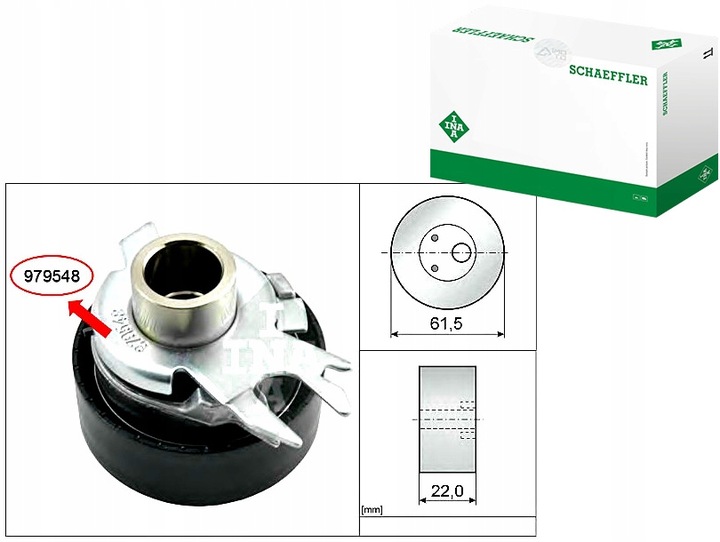 фото №1, Ролик натягувач ремінь розподільний вал ina 030109243l 0301