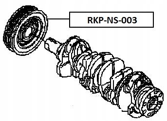 фото №2, Колесо ременное вала коленчатого nissan eng.hr16de qashqai 06-, micra 03-, note