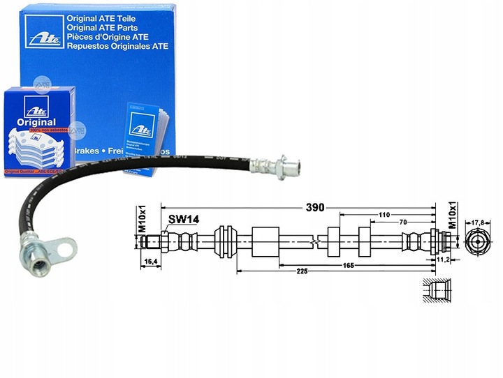 фото №1, Шланг гальмівний ate 31305075 30793630 30683621 t