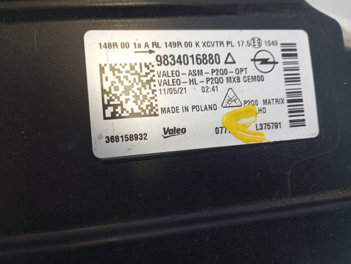 фото №7, Фара полный led opel mokka 9834016680 9834016880