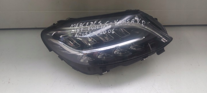 фото №1, Mercedes c-klasa рестайлінг лампа правий перед повний led