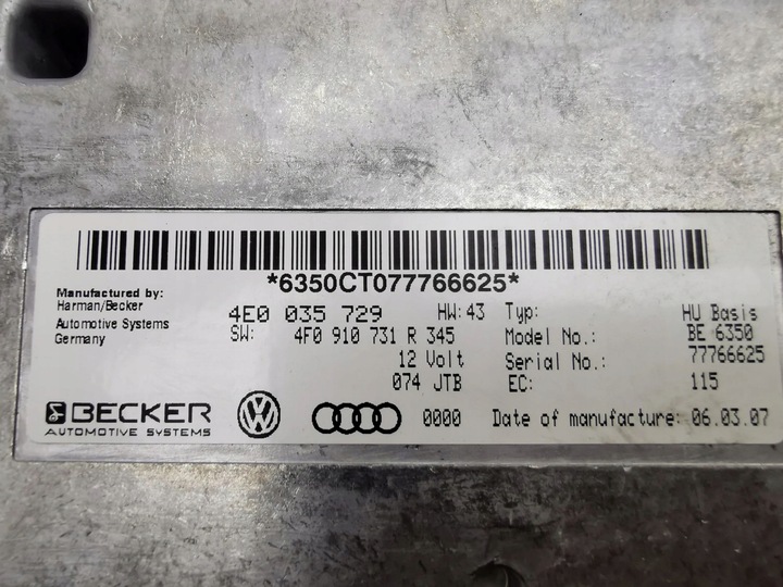 фото №7, Audi a6 s6 c6 4f 2007 модуль mmi