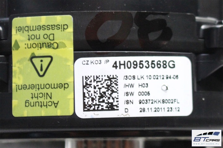 фото №9, Vw audi a6 a7 a8 fl стрічка air bag 4h0953568g 4h0953568h кільце air bag 4