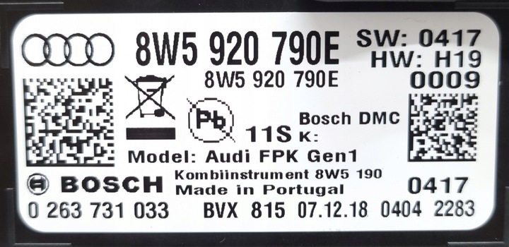 фото №16, Спидометр виртуальный cocpit audi a5 8w f5 8w5920790e