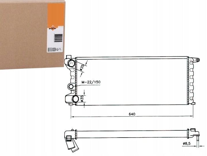 фото №1, Радіаторів двигуна nrf 7567061 7757775 46551216
