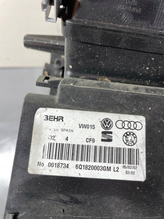 фото №8, Обігрівач повітря кондиціонера vw volkswagen polo 9n - 6q1820003 gm