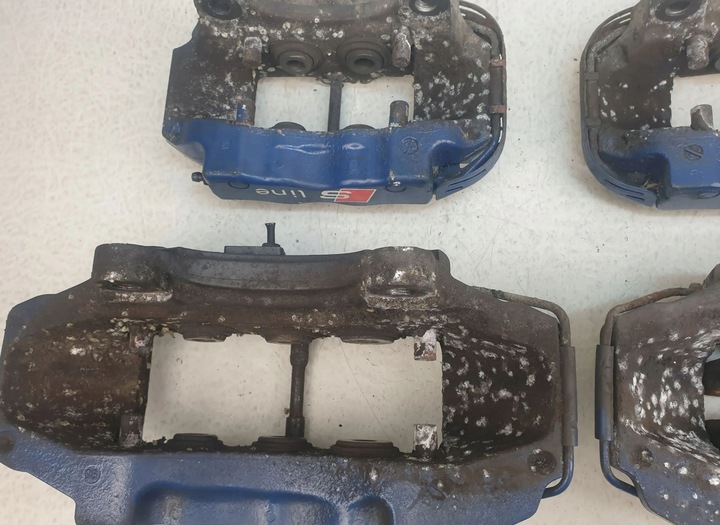 фото №16, Audi q7 4l s-line суппорт зажимы тормозные перед зад brembo комплект