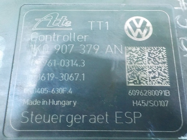 фото №6, Audi a3 8p ii рестайлинг 1.9 tdi 10r hb 5d насос abs 1k0614517bj 1k0907379au